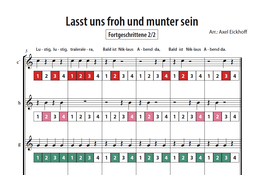 Lasst uns froh und munter sein - Boomwhackers