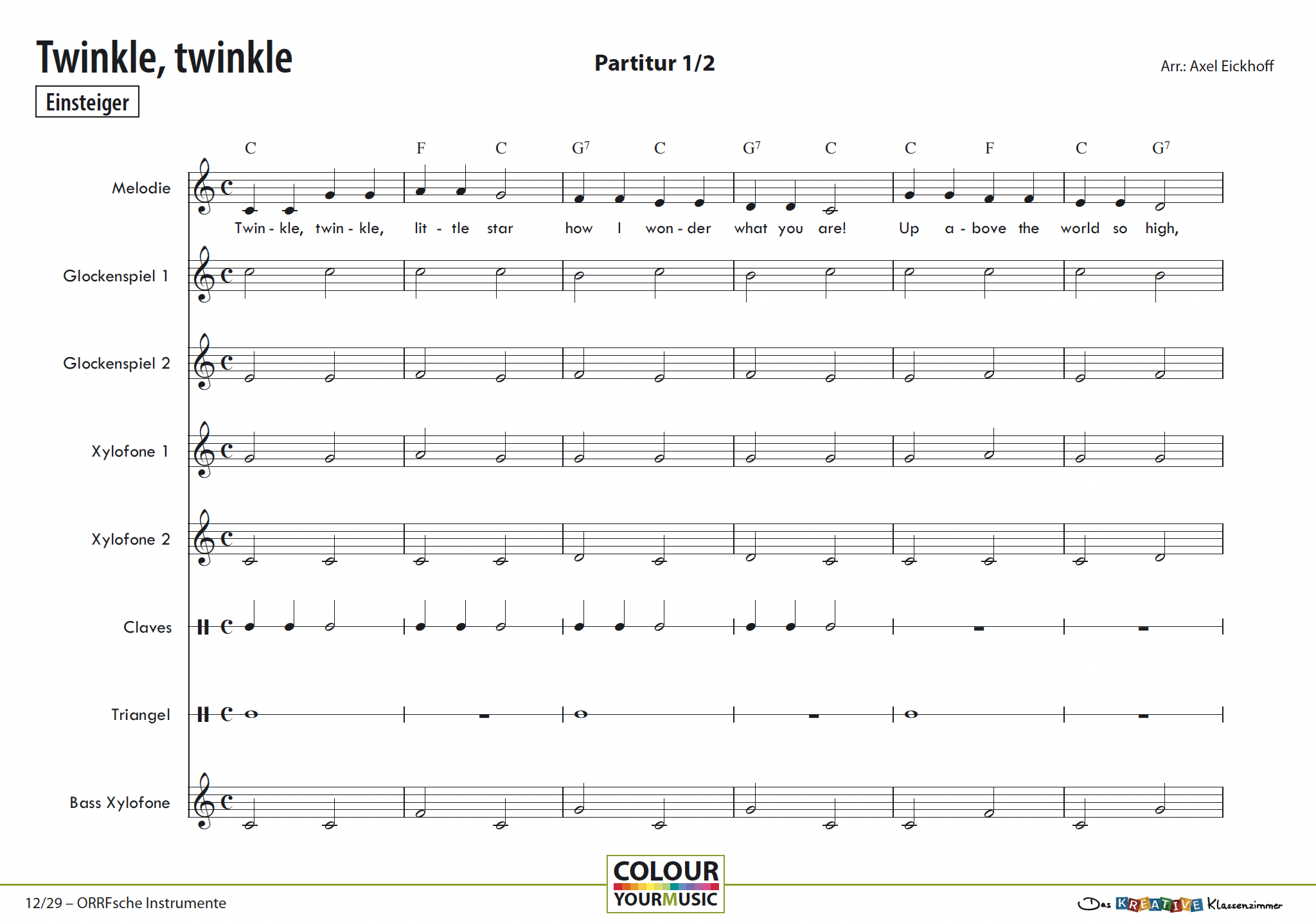 Twinkle, twinkle little Star / ABC-Lied / Morgen kommt der Weihnachtsmann - Orff