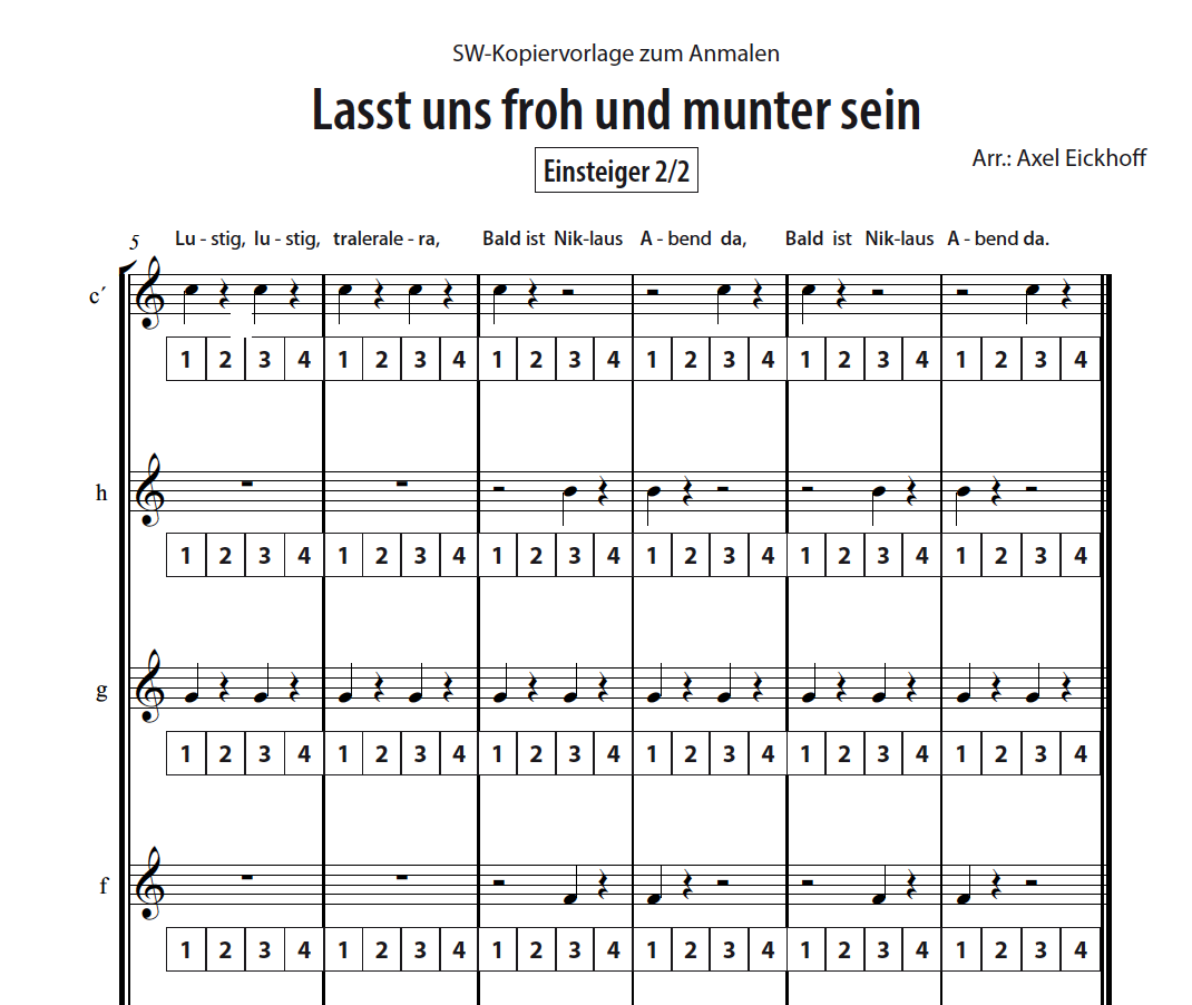 Lasst uns froh und munter sein - Boomwhackers