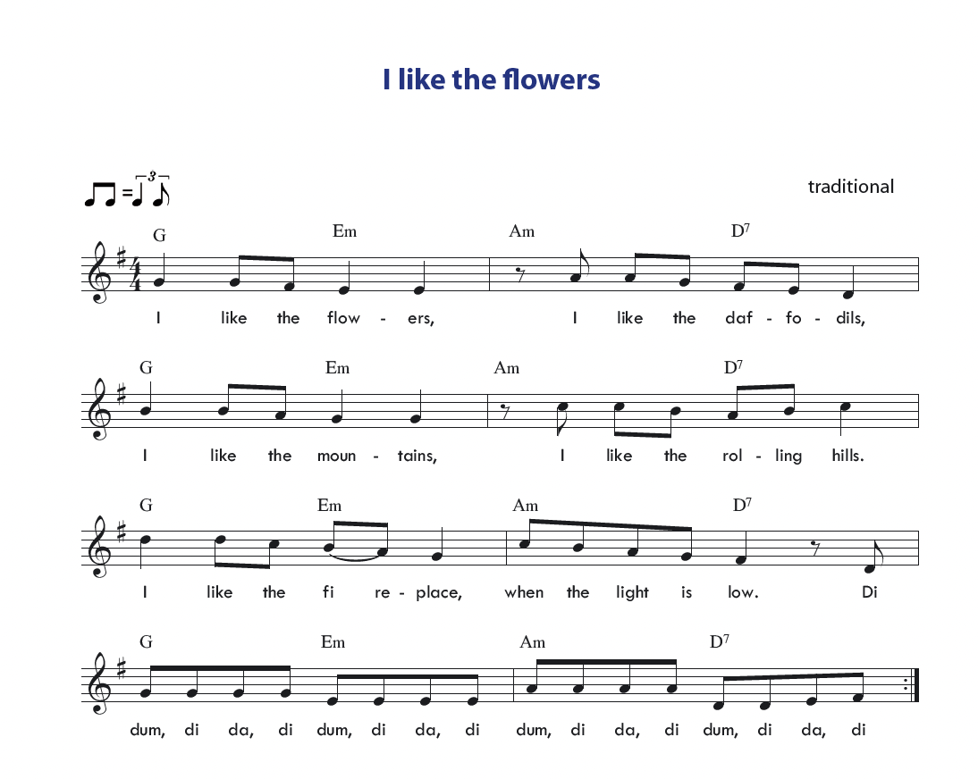 I like the flowers - English - Soundbellows