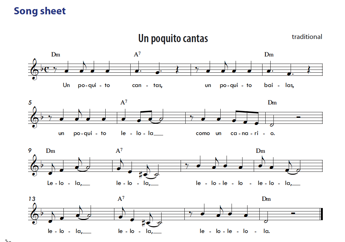 Un poquito cantas - English - Soundbellows