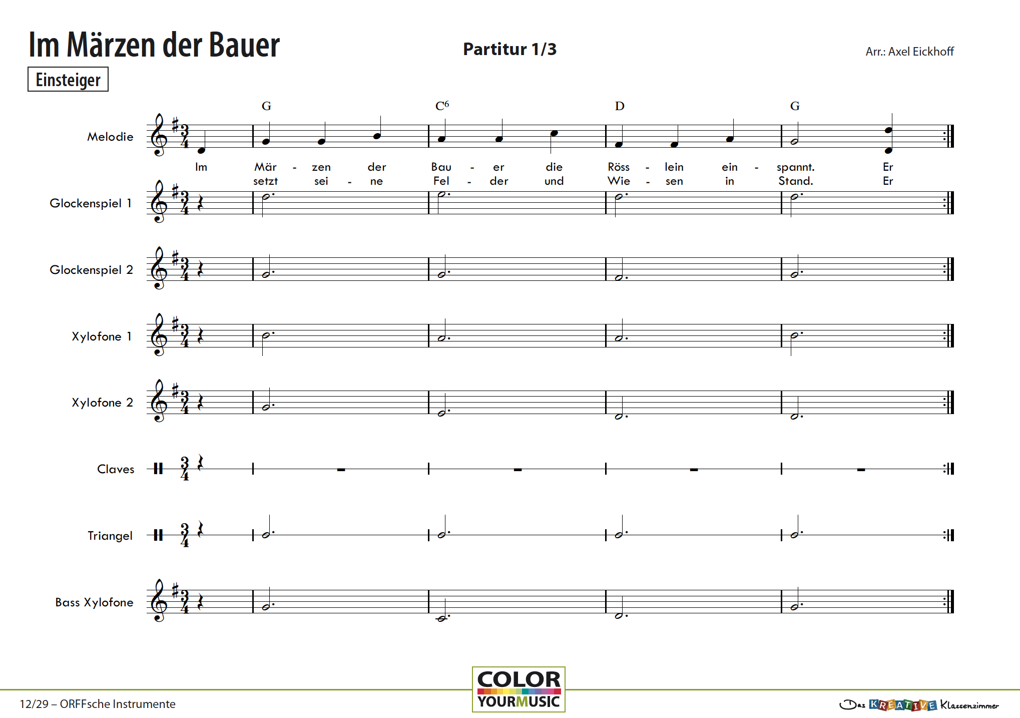 Im Märzen der Bauer - Orff