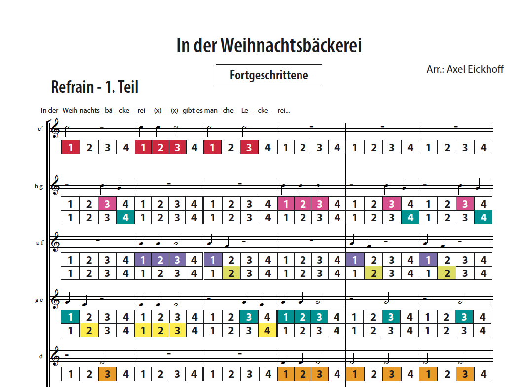 In der Weihnachtsbäckerei - Boomwhackers