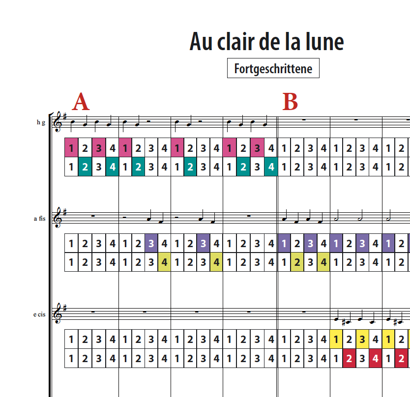 Au clair de la lune - Boomwhackers