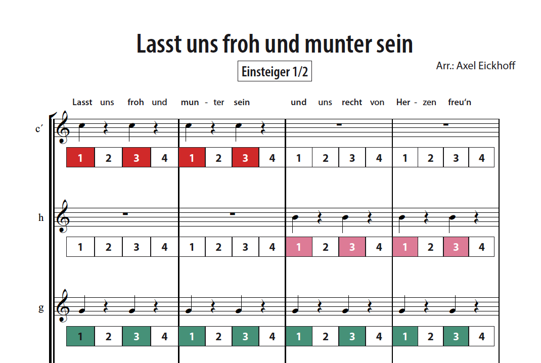 Lasst uns froh und munter sein - Boomwhackers